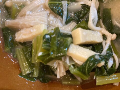 小松菜とたまねぎとえのきと高野豆腐のクリーム煮